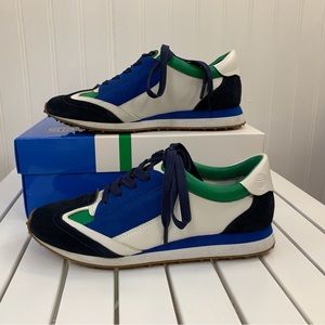 Tory Burch l Color Block Leather Suede Golf Shoes Sz 7, Original Box Included